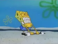 spongebob lifting weight