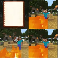 Spongebob meme template in minecraft