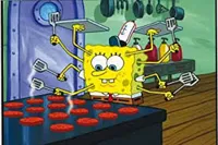 Spongebob multi-tasking