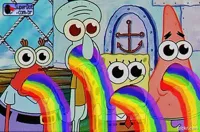 Spongebob rainbow barf of beastly barflisk (no gif)