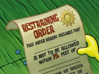 Spongebob Restraining Order