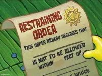 Spongebob restraining order