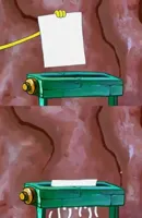 spongebob shreds a paper