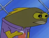 Spongebob suspicious fish