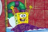 SpongeBob waking up happy