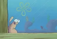 spongebob waving fish