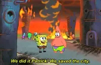 Spongebob we saved the city