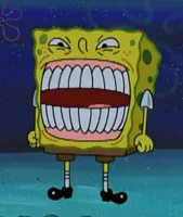 Spongebob with some fucc up teeth