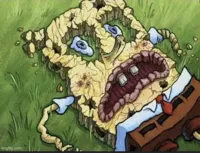 Spongebob's Crusty Ass on the Ground