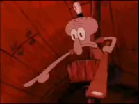 Squidward pointing