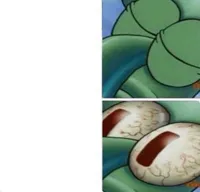 Squidward sleeping