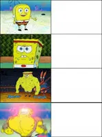 strong and weak spongebob