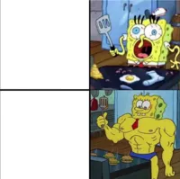 Weak Spongebob vs. Strong Spongebob