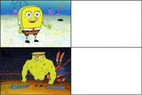 Weak vs Strong Spongebob