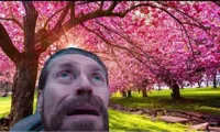 willem dafoe looking up